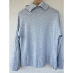 7 For All Mankind Cozy Turtleneck Wool Cashmere Blend Sweater M Bell Sleeves Rib Photo 5