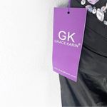 Grace Karin  Black Beaded Strapless Back Lace Corset Split Mermaid Hem Dress 16 Photo 10