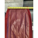 Hommage  Women's Solid Red Polyester Pull On A-Line Long Maxi Skirt Size Small Photo 7