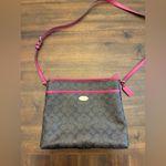 Coach  File Crossbody Purse Signature Canvas Pink Gold Brown Photo 0