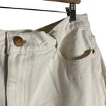 Madewell  Rigid Denim A-Line Off White Dolphin Hem Mini Skirt Size 33 Photo 3