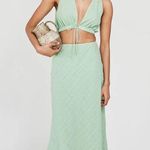 Sabo Cambelle Green Sleeveless Cutout Tie Front Cami Camisole Midi Tank Dress M Size M Photo 6