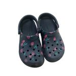 Crocs  Black Cherry Print Clogs Sz 6 Photo 1