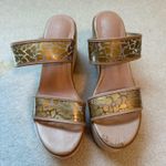 Coconuts by Matisse Gold and clear strap wedges Photo 1