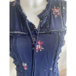 Women's‎ Pale Sky Blue Floral Embroidered Sleeveless Top Size S Stitch Fix 0072 Photo 1