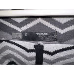 prAna Hooded Sweater Dress Knit Gray Black Chevron Long Sleeve Womens Small Photo 2