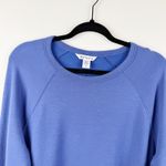 Athleta Womens Size Small Blue Long Sleeve Sweatshirt Thumbholes Split Hem Soft Photo 3