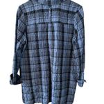 Habitat Blue Plaid Cotton Blend Textured Tunic Top Size Small Photo 1