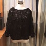 ZARA NWOT  sequin sweater sz medium Black Photo 2