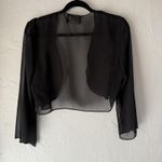 SL Fashions Sheer Embellished Vintage Y2k Jacket Womens Medium Beaded Sequin Black Photo 6