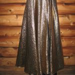 Mac Duggal 67297 Womens Gold One Shoulder Metallic Ballgown Dress Photo 11