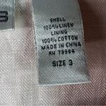 Chico's Chico’s Size 3 (Flaw) Light Pastel Pink Jacket Long Sleeve 3 Button Ruffle Front Photo 8