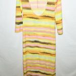 PLUSH Watercolor Sunset Maxi Dress NWT in Small Photo 3