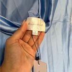 Line and Dot  Sky Blue Long Sleeve Dress Photo 9