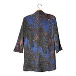 Alberto Makali Blazer Women Medium Blue Paisley Shawl Collar Open Jacket Italy Photo 1