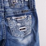 Miss Me  Denim Distressed Jean Capri Pants Rhinestone Photo 7