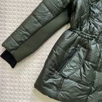Michael Kors NWT Quilted Women Long Puffer Coat w/ Fur Hoodie Olive Size 1X Photo 3
