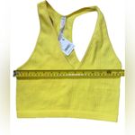 NWT Free People Movement Large Free Throw Crop tank Color Optic Yellow ribbed Photo 2