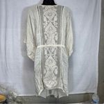 Sweet Magnolia Off White Cream Lace Tie Waist Lightweight Cardigan OS Size M Photo 3