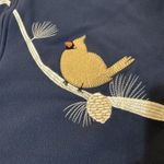Rebecca Malone  Women's Blue Vintage Cardinal Fleece Vest Zip Embroidered Size 1X Photo 1