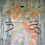 Vintage 1990s tie dye silk dress with braided belt Photo 9
