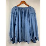 Old Navy Women’s  Blue Button Up Long Sleeve Blouse Size XL Photo 1