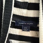 Tommy Hilfiger Black and White Striped Knit Top Large Coastal Grandma Photo 1