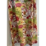 Talbots Sleeveless Dress Sz 8 Novelty Print Italy Italian Villa Floral Dancers Photo 8