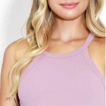 NIKIBIKI New Fair Orchid High Neck Ribbed and Stretchy Tank Top Photo 1