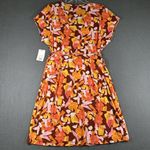 Nine West  Dress Womens Large Floral V-Neck Short Sleeve Belted Wrap‎ NWT Photo 10