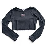 Tilly's tilly’s black long sleeve waffle knit shirt with car graphic Photo 0