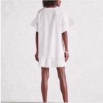 Lucky Brand  White Tiered Resort Mini Dress Photo 3