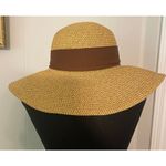 Peter Grimm  Corrine‎ Brown Back Bow Sun 16" Wide Brim Hat Packable Resort Beach Photo 1