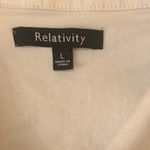 Relativity Relatively white denim jacket Size Large button up 4 pockets Photo 1