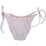 J.Crew  Ribbed curved-waist cheeky string bikini bottom in‎ Pale Blossom S NWT Photo 1