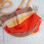 New! Set! Zulu & Zephyr Free People Tie Curve Brief Bikini, size 2 Red Photo 5