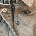 Fay Womens Pea Coat Double Breasted Pleat Gray S Photo 4