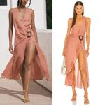 Cult Gaia  Solene Midi Dress in Jaipur Pink Sz L Photo 1