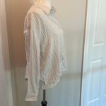 Levi's 😍😍 Cutest Levi’s White / Blue Striped Button Down Long Sleeve Shirt Photo 4