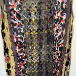 Gregory Parkinson floral‎ patchwork boho shift dress sz Small Tan Photo 2