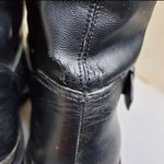 ZARA Woman Leather Biker Boots with Stretch Leg Black Size 38 5156/101 Photo 4