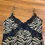Victoria's Secret Slip Dress Womens Size Small Green Black Lingerie Lace Animal Photo 1