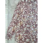Pilcro  Anthropologie Long Sleeve Blouse Womens Medium  Pink  Floral Photo 2