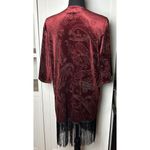 See You Monday SEE YOU MONDAY Velvet BOHO Burgundy Duster Small Photo 4
