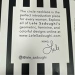 Lele Sadoughi Lele Sandoughi Silver-Plated Brass Circle Pendant Necklace Minimalist NWT Photo 4
