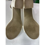 Womans Sugar Machelene Slip On Sandals 8 M White Open Toe Ankle Strap Block Heel Photo 6