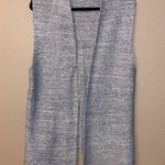 J.Jill PURE JILL Heather Gray Sleeveless Open Front Sweater Vest Size Medium Photo 0