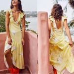 Free People She’s A Waterfall Hi Low Maxi Dress Size 6 Photo 1