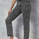 SheIn Black Denim Mom Jeans Photo 2