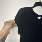 Gap Women’s Dress Large Black Short Sleeve Pleated Midi Dress with Pockets Photo 5